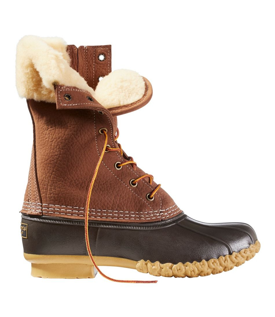 Women's Bean Boots, 10" Shearling-Lined Insulated Side Zip | L.L. Bean