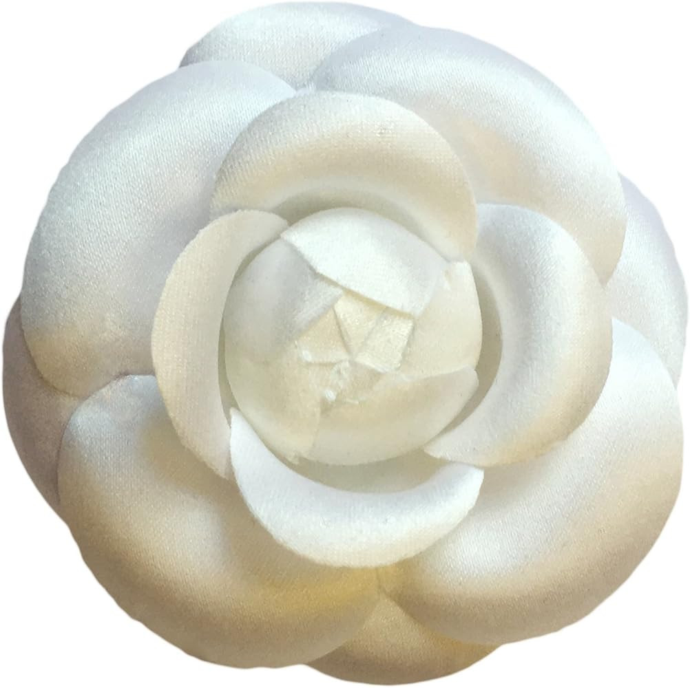 M&S Schmalberg Handmade White Camellia Brooch Pin - Elegant Silk Fabric Flower Accessory, America... | Amazon (US)