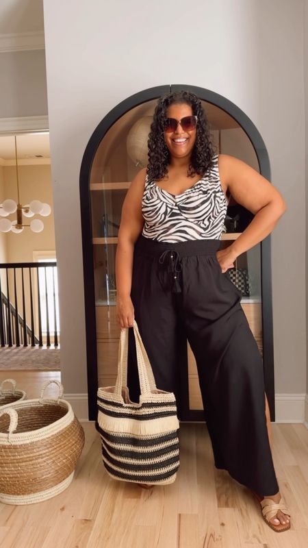 I’m wearing size 2x in both suits (both are true to size). Pants are nice and oversized- I’m in size 2x and there is room to spare.

#LTKstyletip #LTKfindsunder50 #LTKplussize