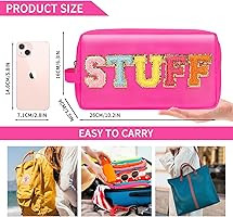 Amazon.com: Preppy Makeup Bag with Strap, Nylon Waterproof Travel Toiletry Bag for Women Girl, Pr... | Amazon (US)