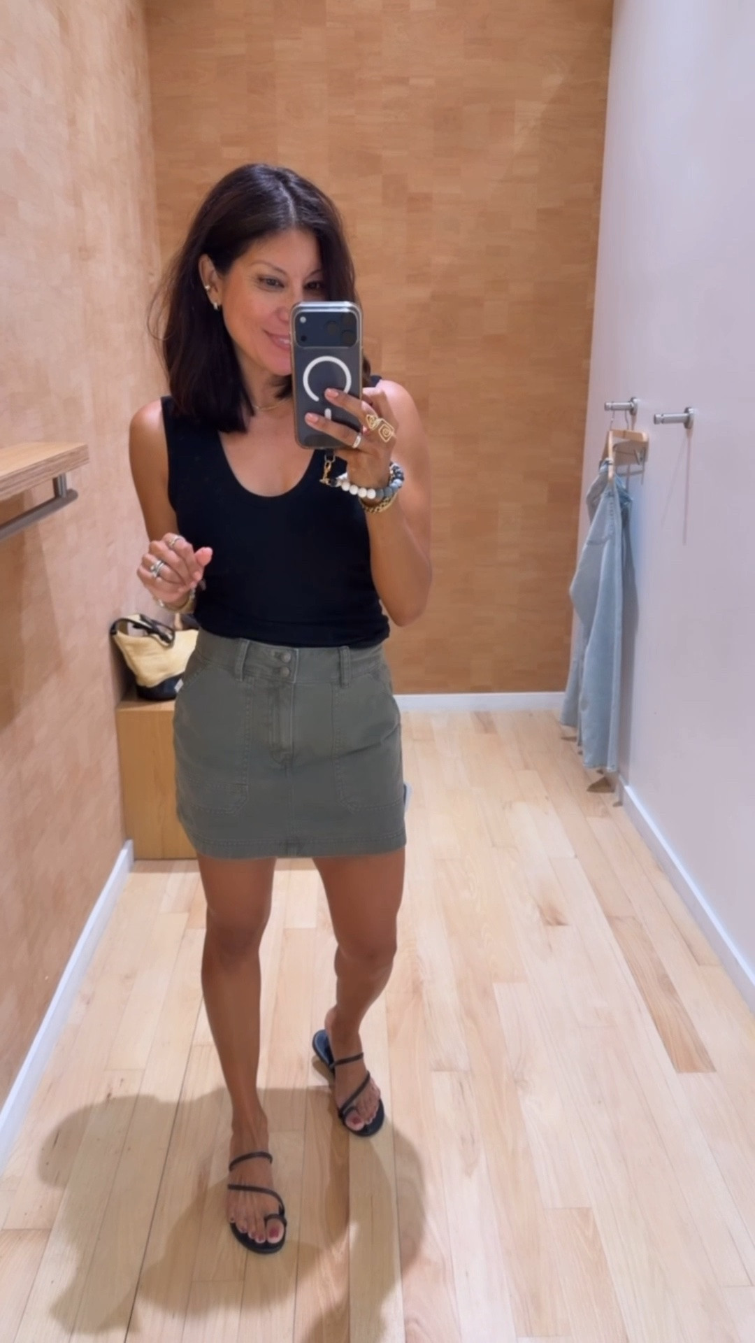I’m been eyeing this skort online. It’s a good one! 

At Gap wearing xs in skirt 
Tank a small- need xs 

Sandals fit tts 

Summer outfit over 40

#LTKPetite #LTKSeasonal #LTKOver40