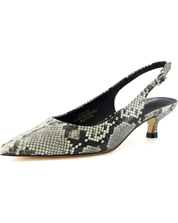 CUSHIONAIRE Women's Boss Kitten Heel Sling Back Dress Shoe +Memory Foam, Wide Widths Available | Amazon (US)