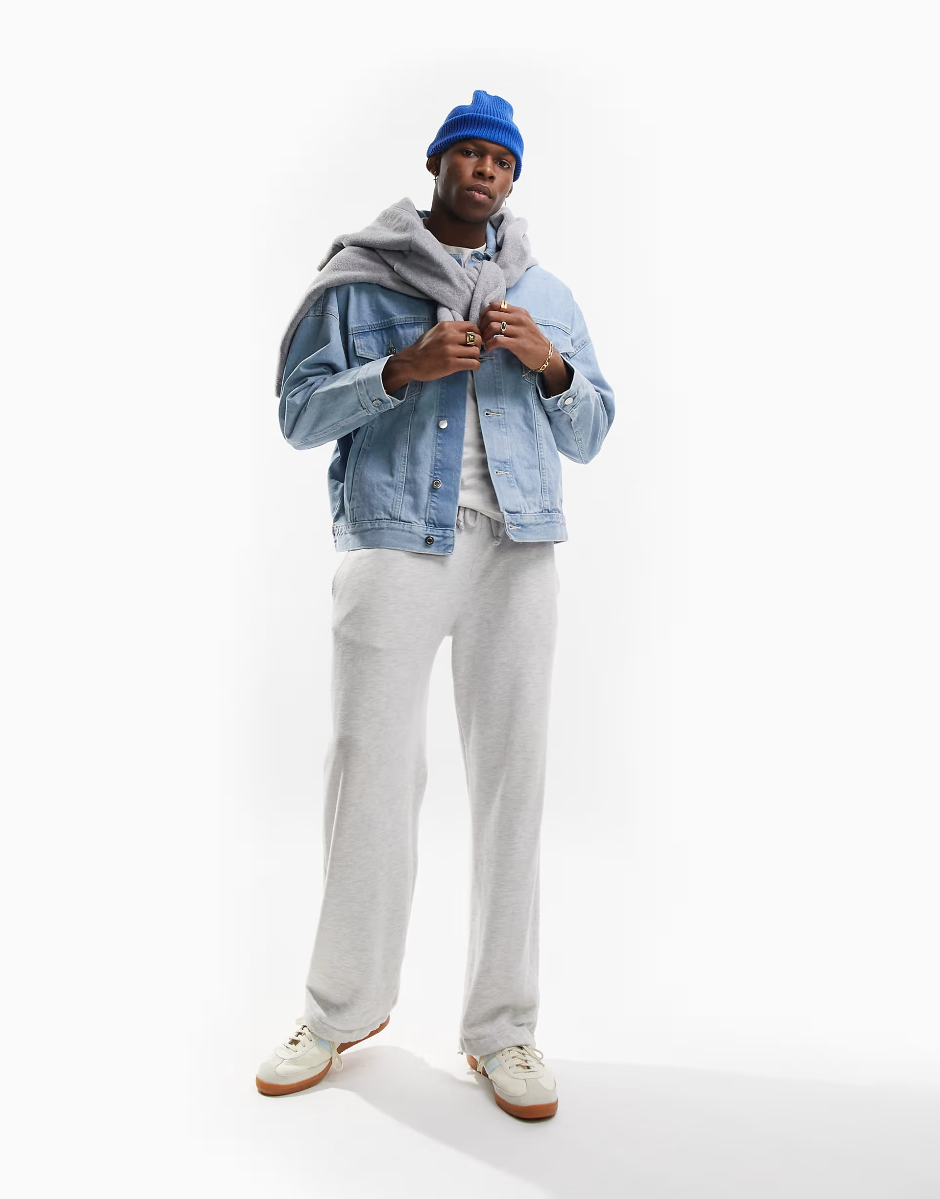 ASOS DESIGN oversized denim jacket in light stone | ASOS (Global)