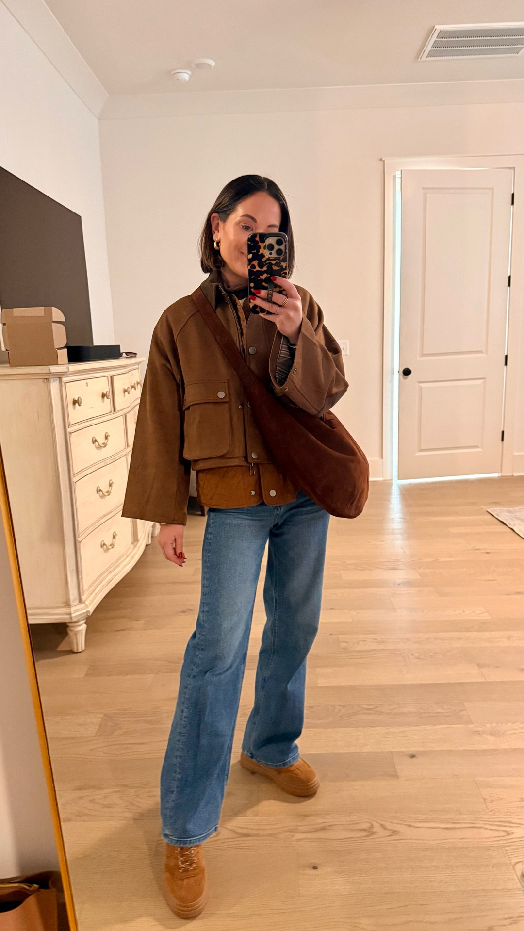 Outfit of the day! Linked everything here for you! Hope you are staying warm wherever you are! Seriously these fleece lined sneakers are soooo comfy and a great price! 

#LTKootd #LTKgrwm #LTKOver40