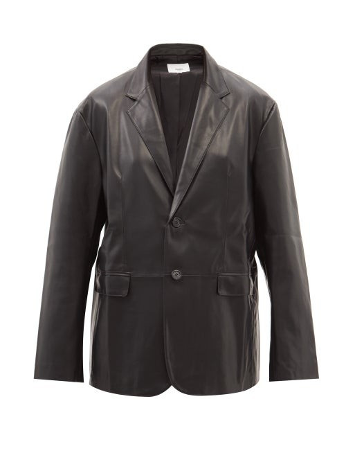 The Frankie Shop - Olympia Faux-leather Blazer - Womens - Black | Matches (US)