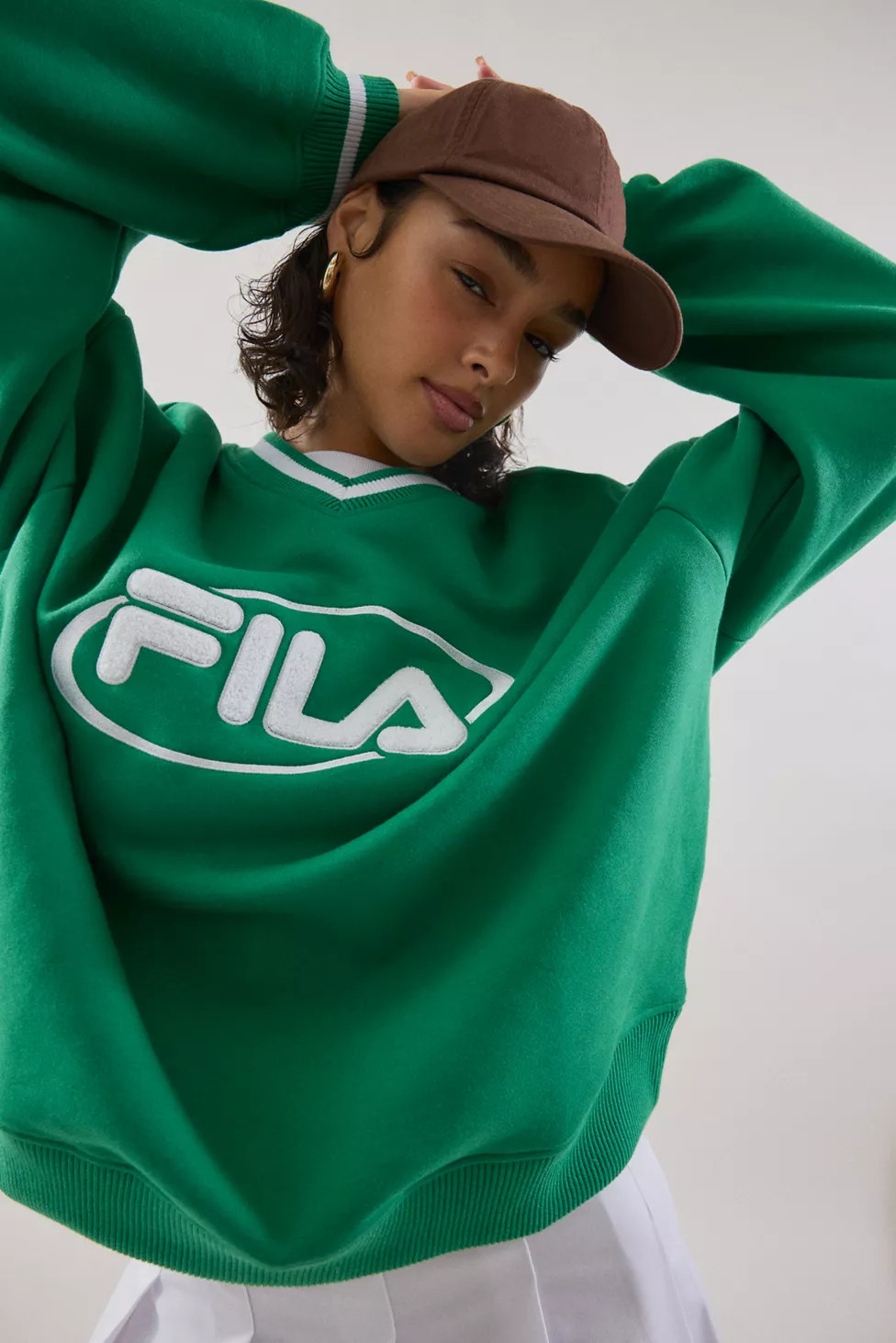 FILA X HAILEY V-Neck Pullover | Urban Outfitters (US and RoW)