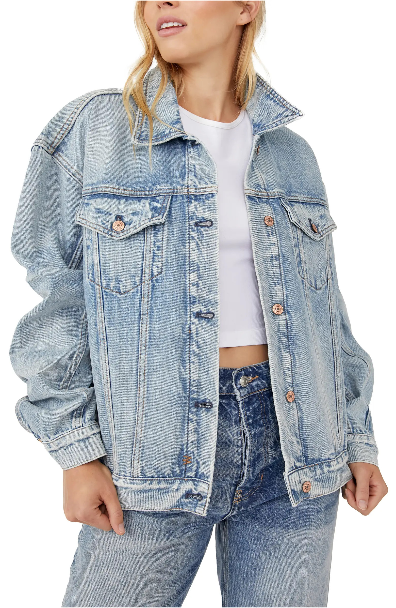 Free People Jolene Denim Trucker Jacket | Nordstrom | Nordstrom