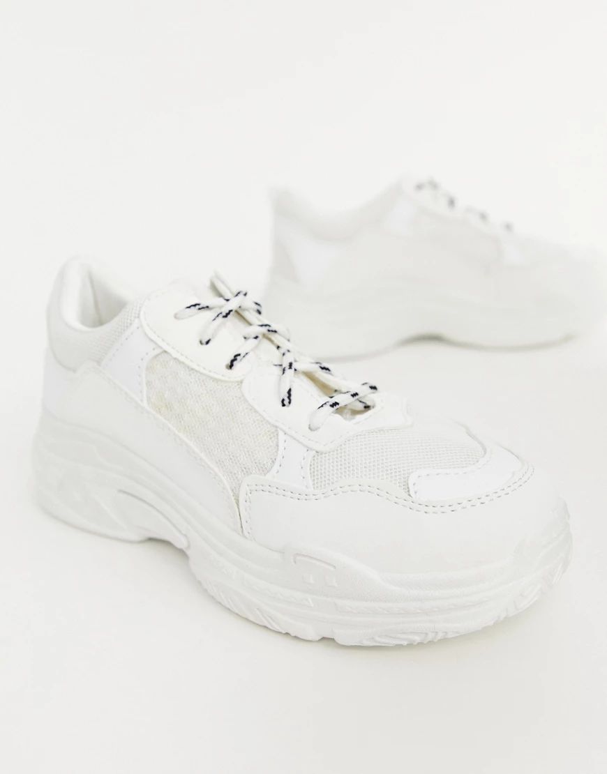 Public Desire – Fiyah – Sneaker mit dicker Sohle in Weiß | ASOS (Global)