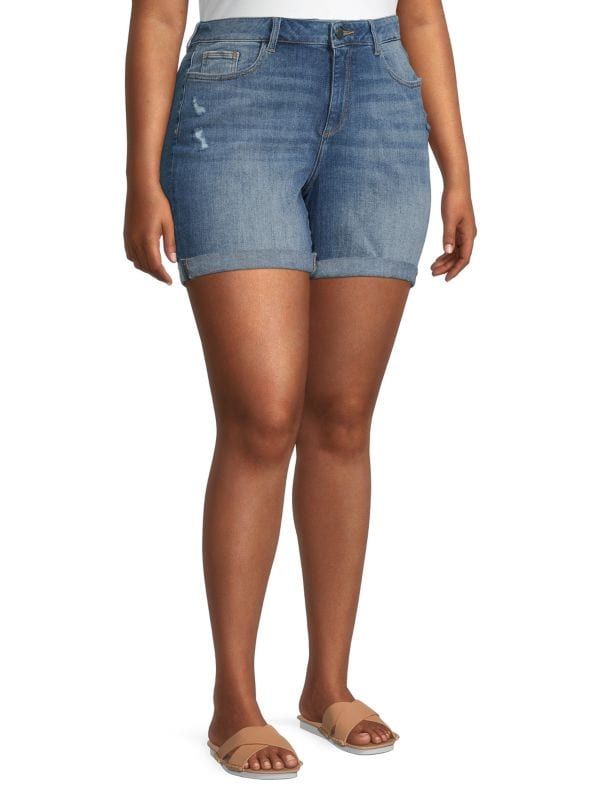 Plus Karlie Rolled-Cuffs Shorts | Saks Fifth Avenue OFF 5TH