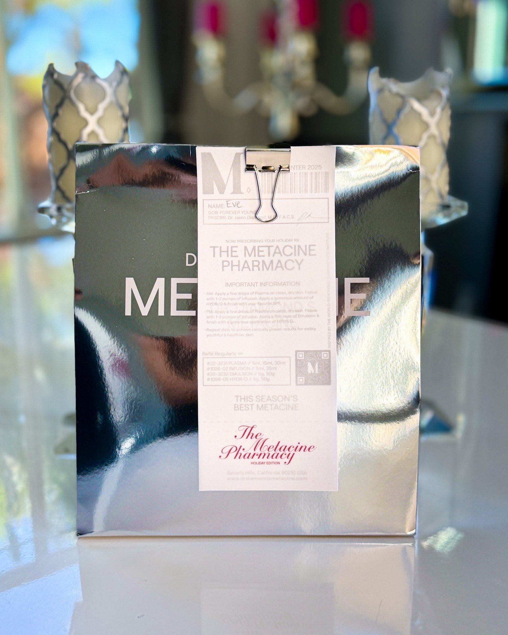 NOW OPEN: The Metacine Holiday Pharmacy. I’ve reviewed Dr Diamond’s Metacine skincare a few times but here are the details of their latest holiday gift sets - The InstaFacial® Collection you know and love comes with Complimentary Metacine Rx Holiday Gift Wrap and Discovery Sizes of either Plasmaor HYDR/O ($550-$1,175) - For the first time ever on our website, we’re offering the InstaFacial® Plasma Duo, $280 (a $400 value) - Discovery Trio ($125) #giftsforher

#LTKGiftGuide #LTKHoliday #LTKBeauty