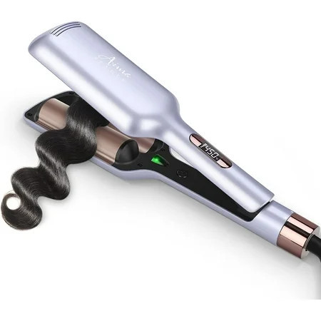 Aima Beauty 2 Barrel Hair Crimper and Waver, 1.25 inch Hair Waver with Negative ion, 30S Heats Up Crimping Iron, Purple | Walmart (US)