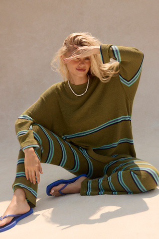 Mariner Sweater Set by FP Beach at Free People, Dusty Blue, M | Free People (Global - UK&FR Excluded)