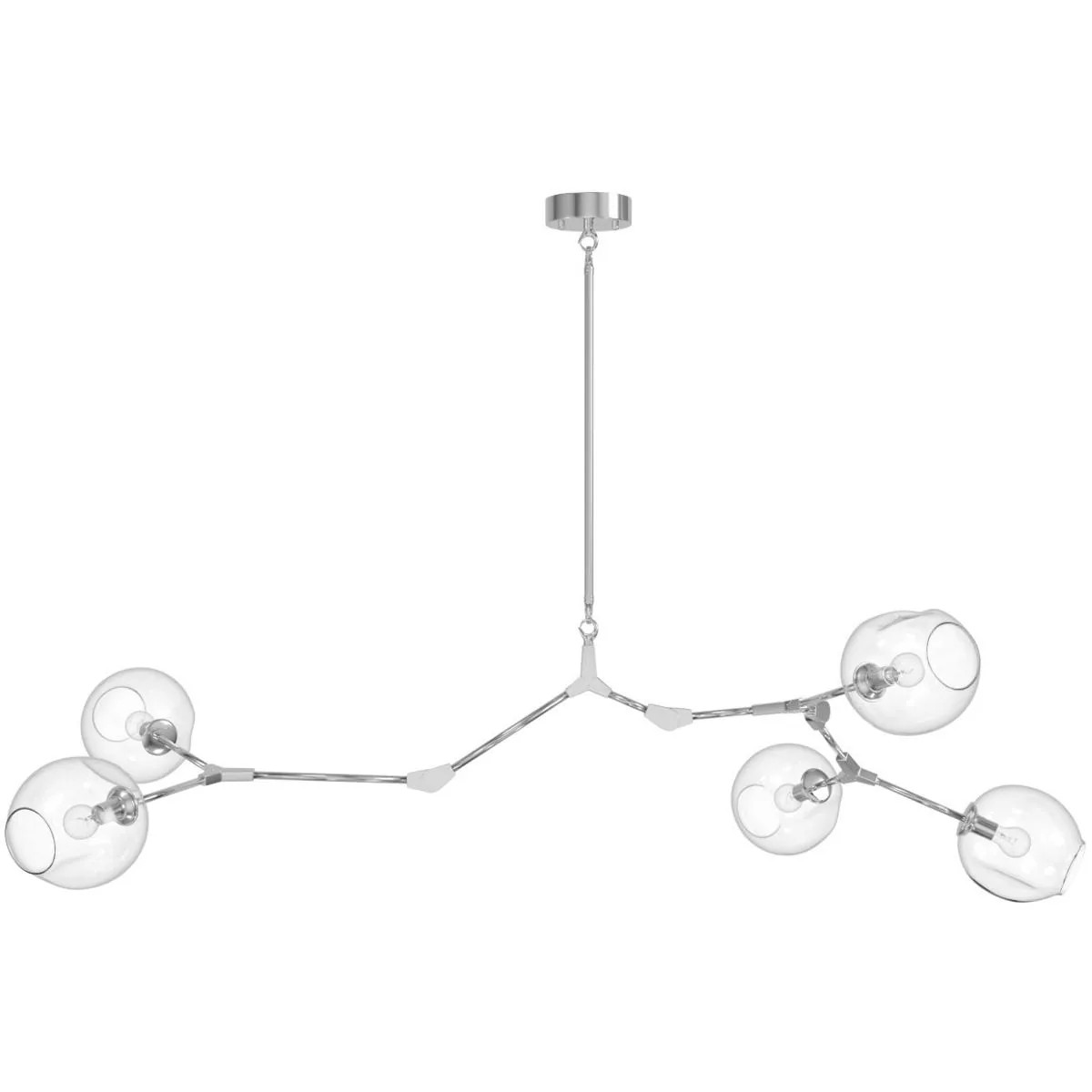 Avenue Lighting HF8085-CH Fairfax Ave 5 Light 34 inch Matte Chrome Chandelier Ceiling Light | 999393 | Lowe's