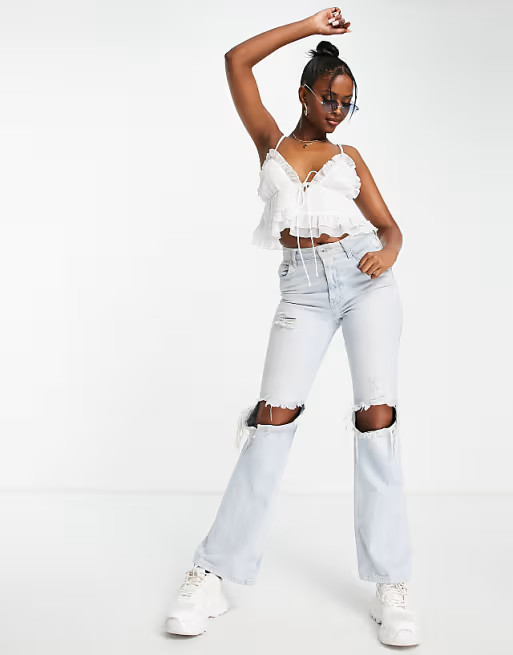 ASYOU frill edge cami in white | ASOS (Global)