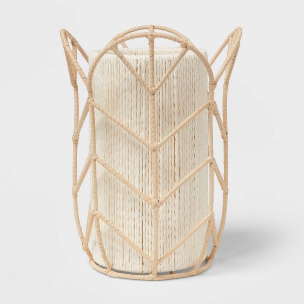 Rattan Tulip Cylinder Bedside Lamp - Pillowfort™ | Target