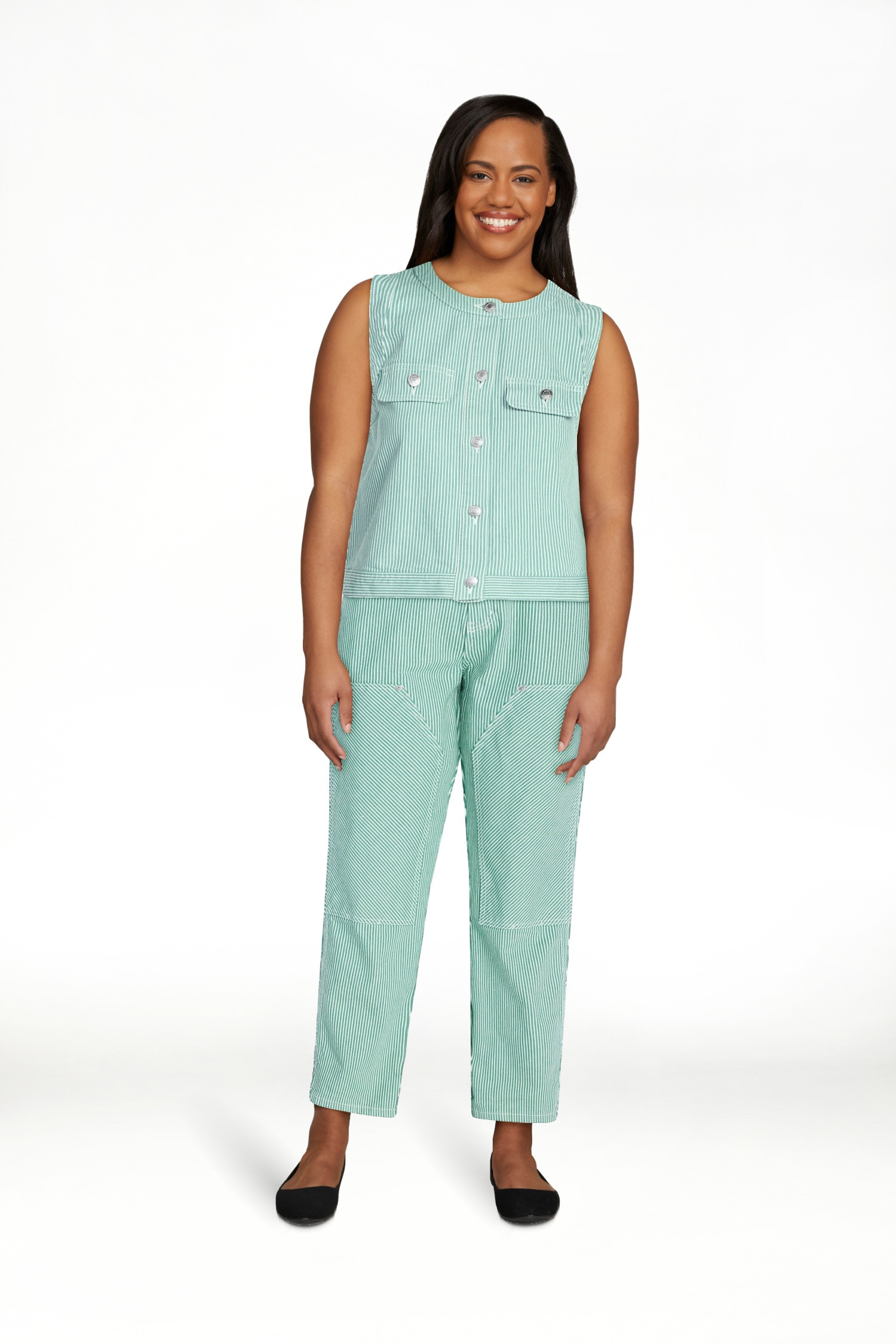 Free Assembly Women's and Women's Plus Sleeveless Button Front Top, Sizes XS-4X | Walmart (US)