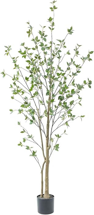 6ft Artificial Minimalist Citrus Tree with Lifelike Leaves, 72in Faux Citrus Tree with Realistic ... | Amazon (US)