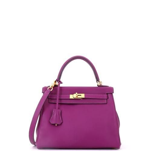 Hermès, Pre-Loved Kelly Handbag Purple Swift with Gold Hardware 25, Anemone | Amazon (US)