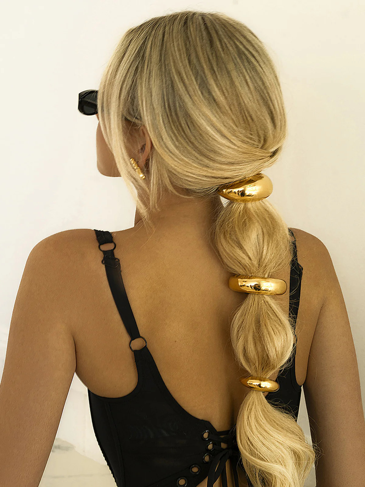 1pc Golden Elastics Hair Tie | Commense