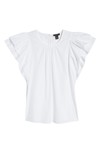 Click for more info about Halogen® Women's Flutter Sleeve Cotton Top | Nordstrom