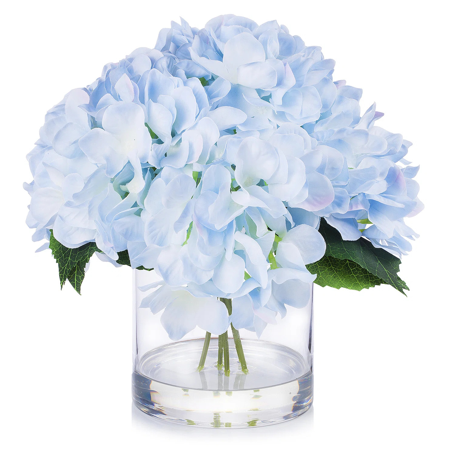 Faux Silk Hydrangea Arrangement in Vase | Wayfair North America