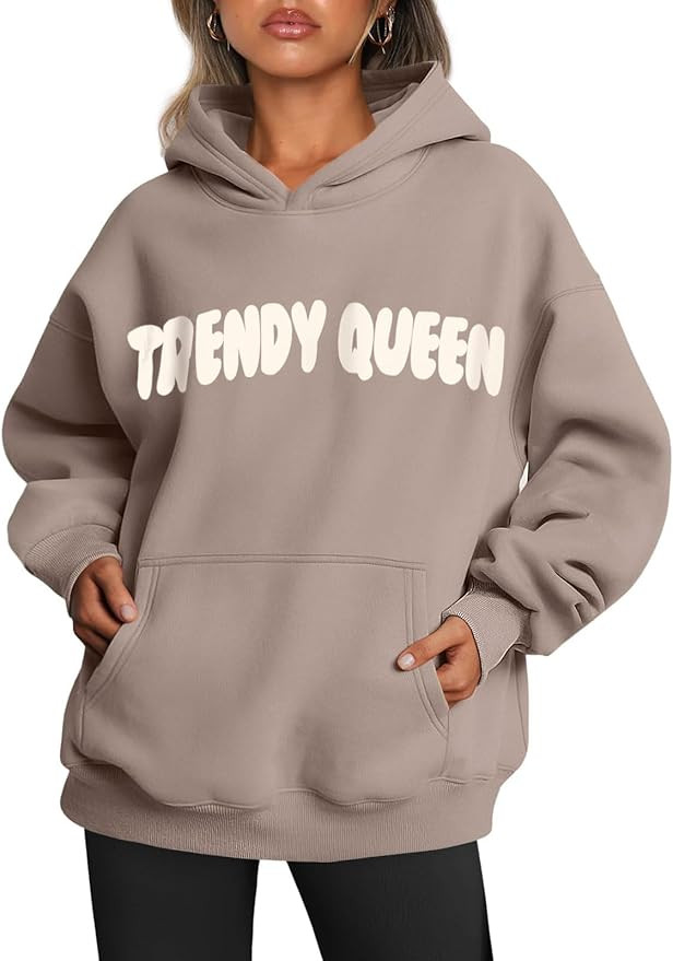 Trendy Queen Womens Oversized Hoodies Fleece Sweatshirts Long Sleeve Sweaters Pullover Fall Outfi... | Amazon (US)