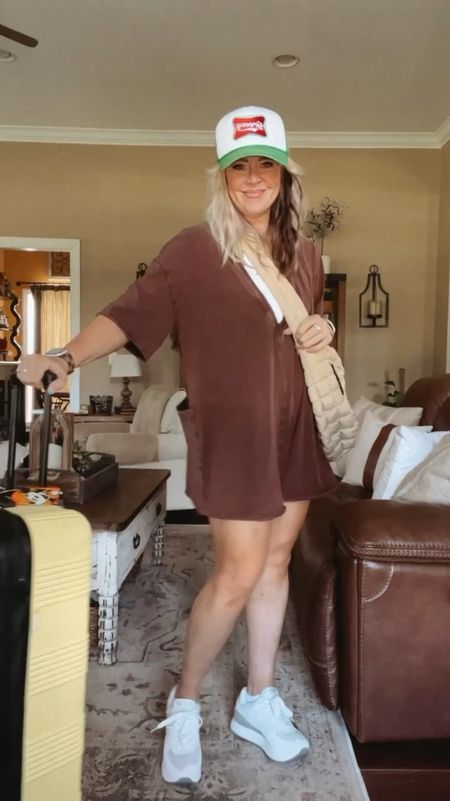 Road Trip Look 🚘
Romper size M
Tank M/L
New Balance TTS 
Free people tote, romper, sports mom look, sporty look, summer outfit, trucker hat, free people style 


#LTKOver40 #LTKVideo #LTKStyleTip