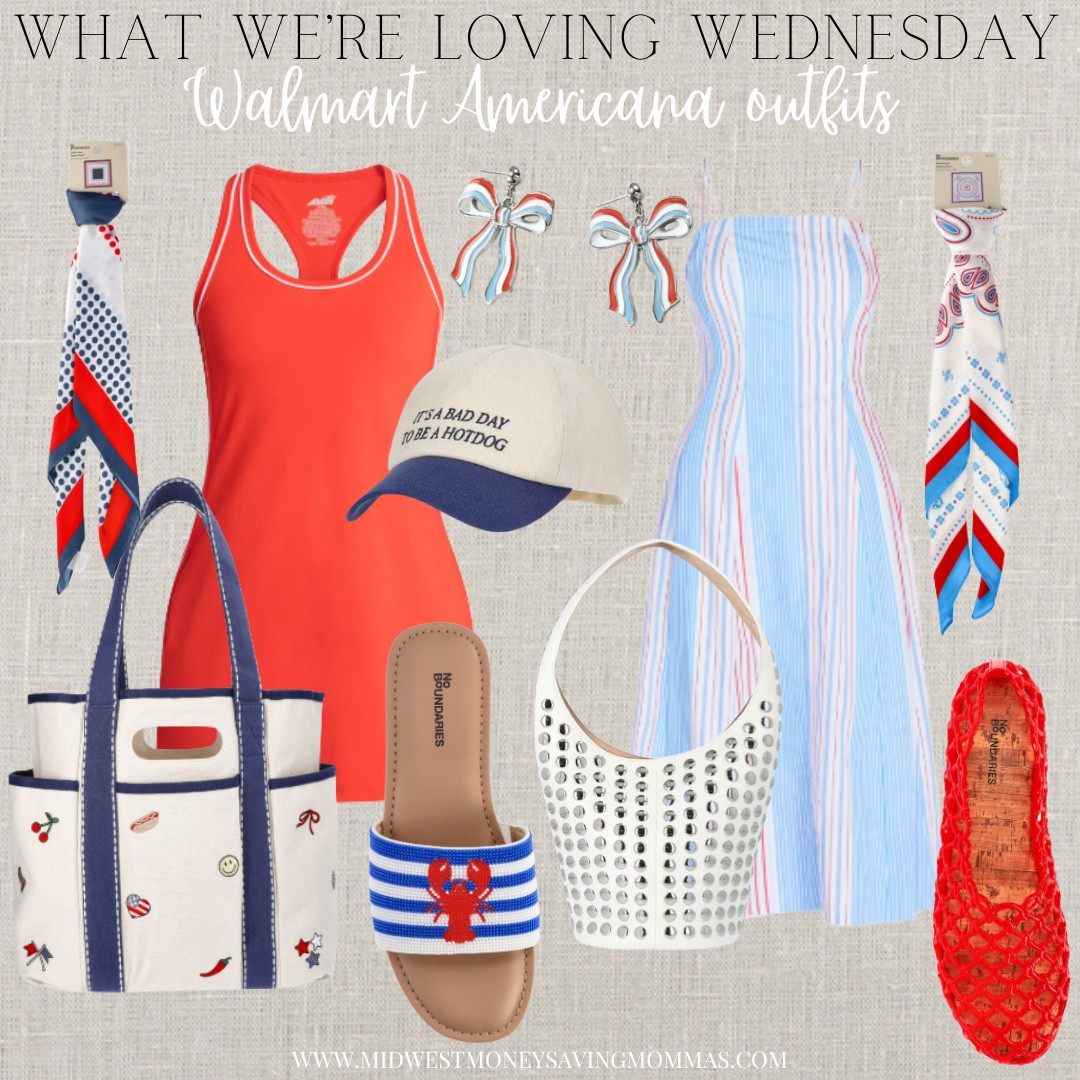 Americana outfits from Walmart

What We’re Loving Wednesday 

4th of July outfit  memorial day outfit  tennis dress  midi dress  sandals  patriotic accessories tote bag 

#LTKgrwm #LTKootd #LTKSeasonal