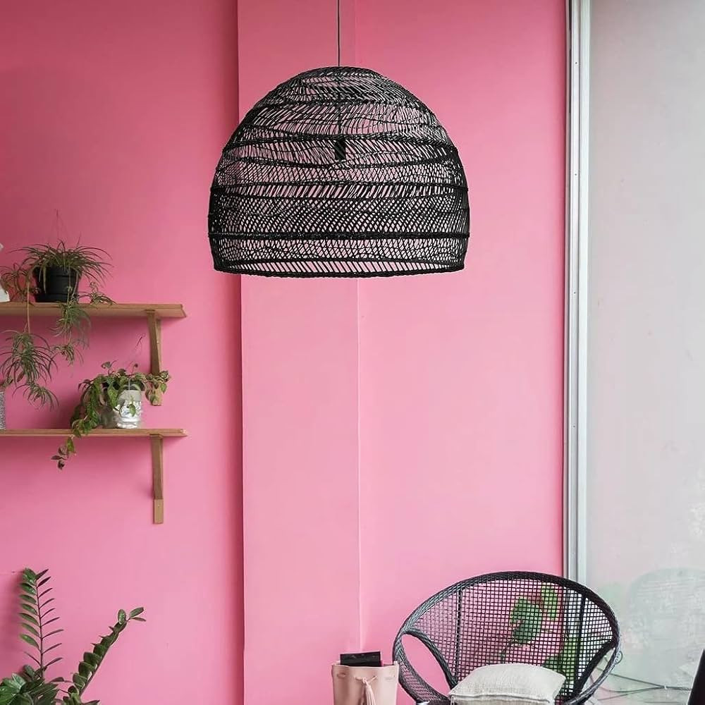 AoAobs Rattan Woven Pendant Light, Handmade Hanging Light, Basket Design Ceiling Light Creative C... | Amazon (US)