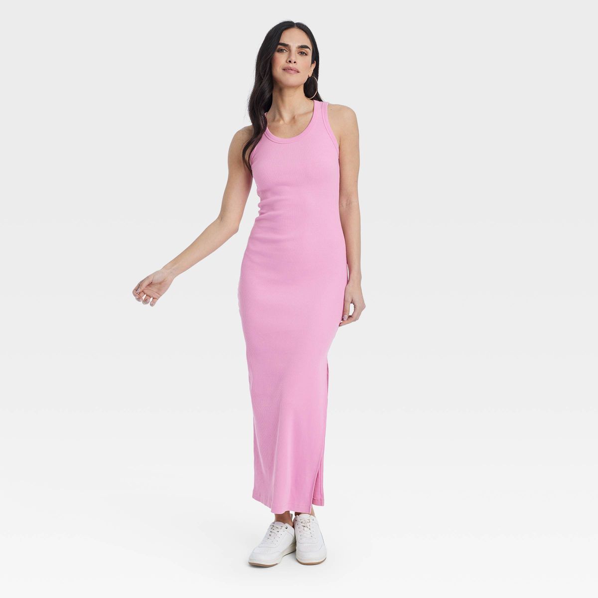 Women's Rib-Knit Maxi Bodycon Dress - Universal Thread™ Pink XL | Target