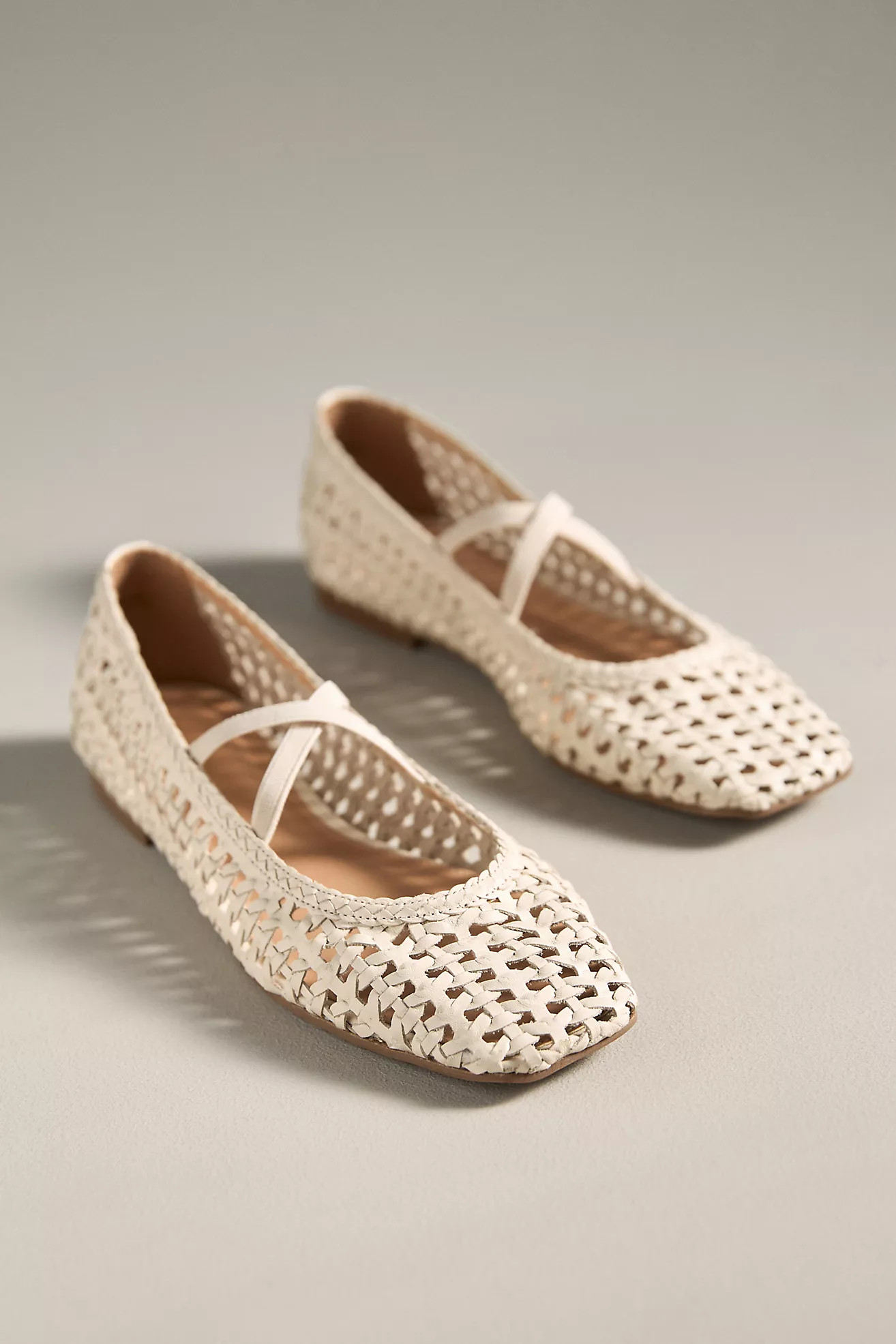 By Anthropologie Woven Leather Ballet Flats | Anthropologie (US)