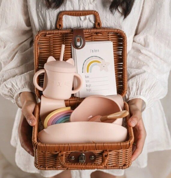 Pink Baby Feeding Gift Box Set  Baby Shower Gift  New Baby | Etsy | Etsy (US)