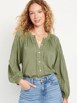 Button-Down Boho Blouse | Old Navy (US)