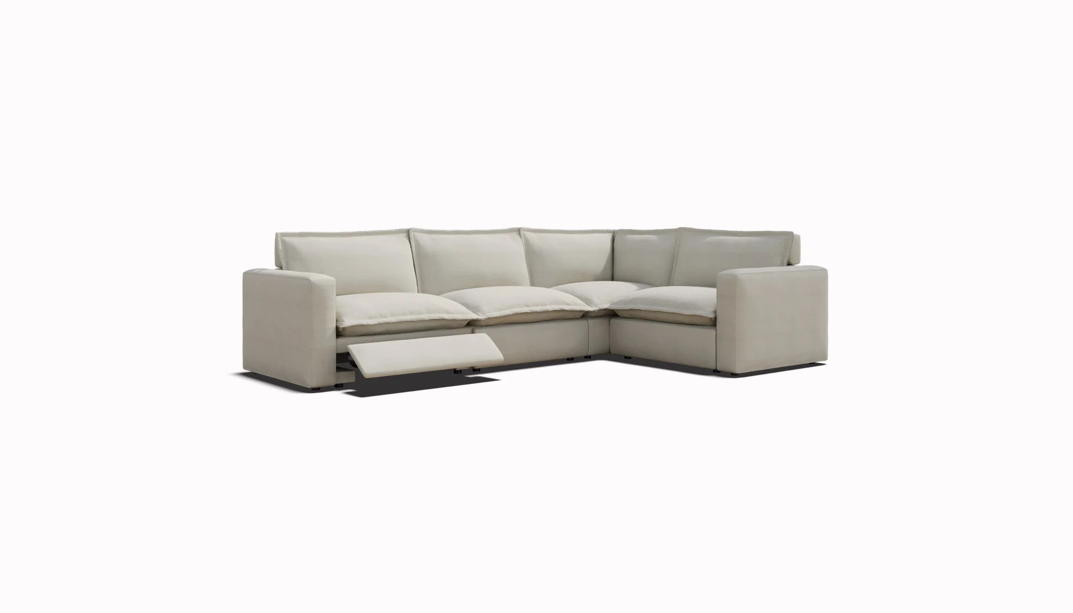 Luxe 4 Seat L-Shape Reclining Couch | Homebody | Homebody