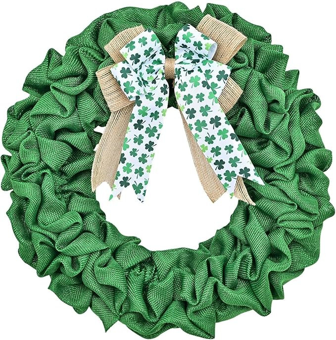 St. Patricks Day Wreath Greenery Wreath Front Door Wreath Spring Summer Wreath Artificial Wreath ... | Amazon (US)