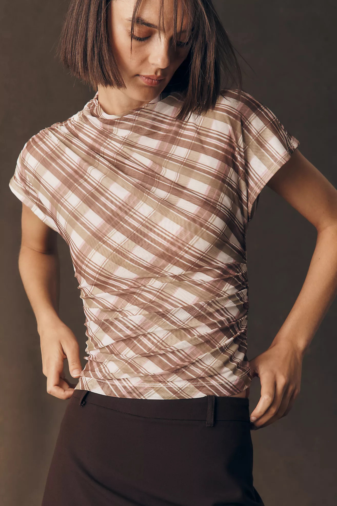 Ruched Mock-Neck Top | Anthropologie (US)