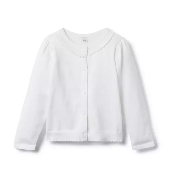The Scallop Trim Cardigan | Janie and Jack