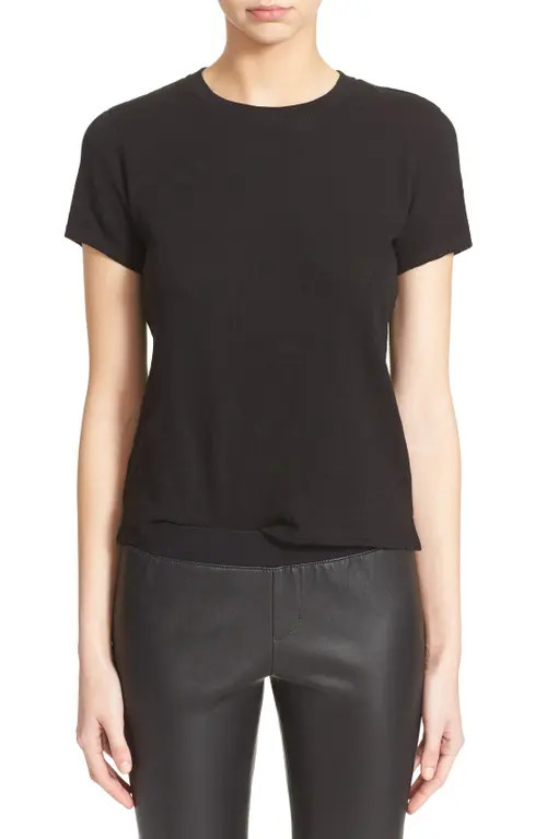 ATM Anthony Thomas Melillo Schoolboy Cotton Crewneck T-Shirt in Black at Nordstrom, Size X-Large | Nordstrom