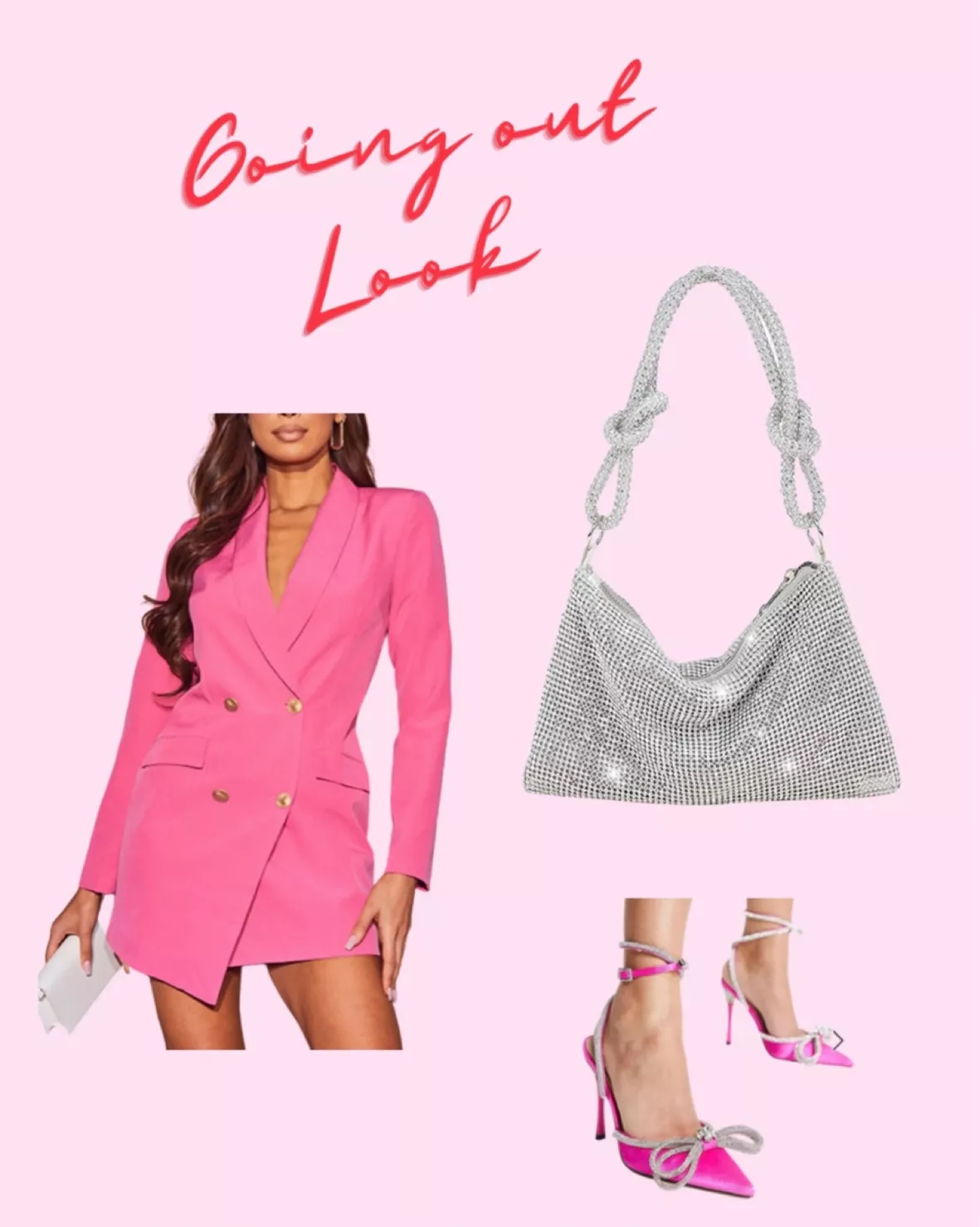 Hot Pink Gold Button Blazer Dress curated on LTK