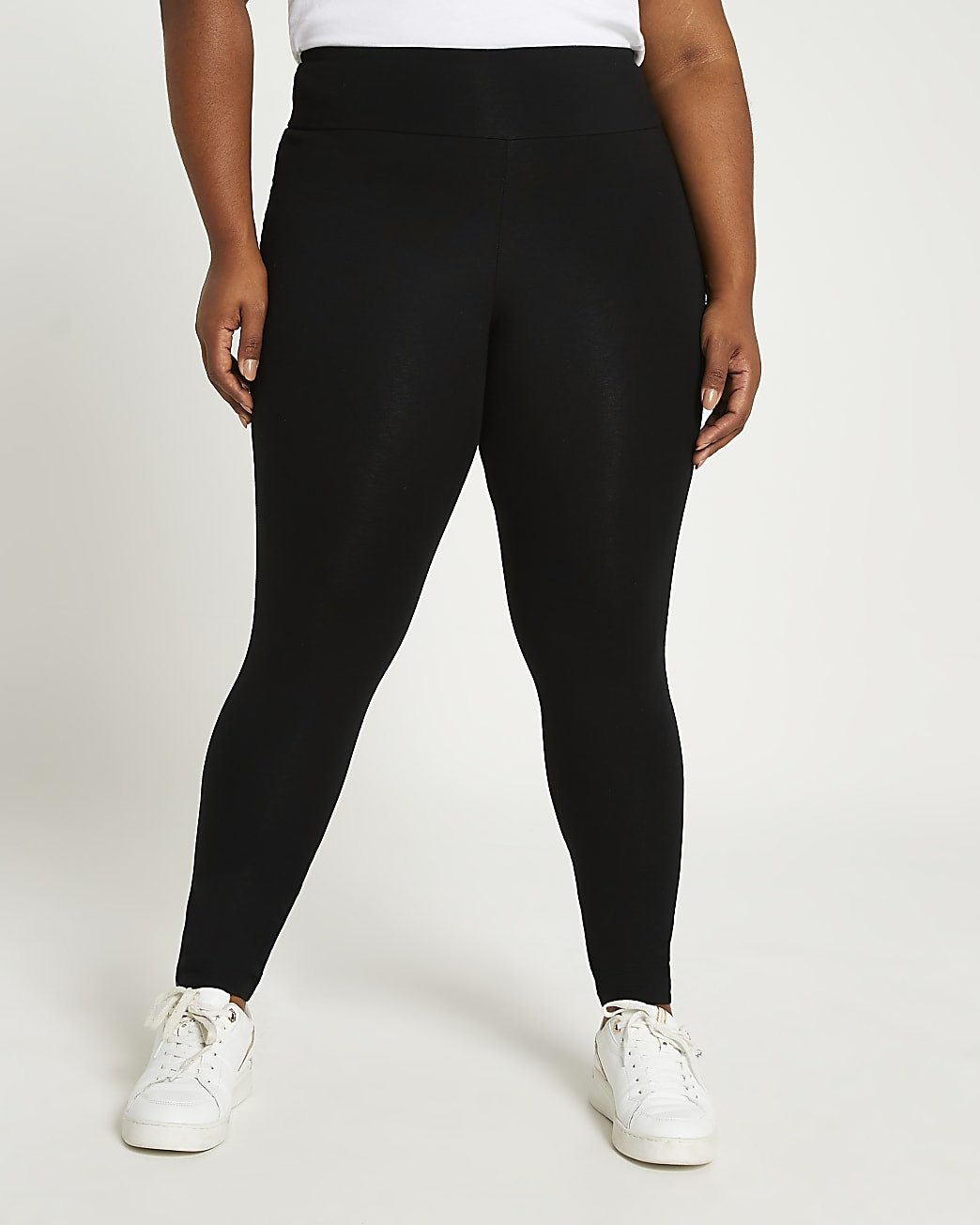 Plus black high waisted bum sculpt leggings | River Island (UK & IE)