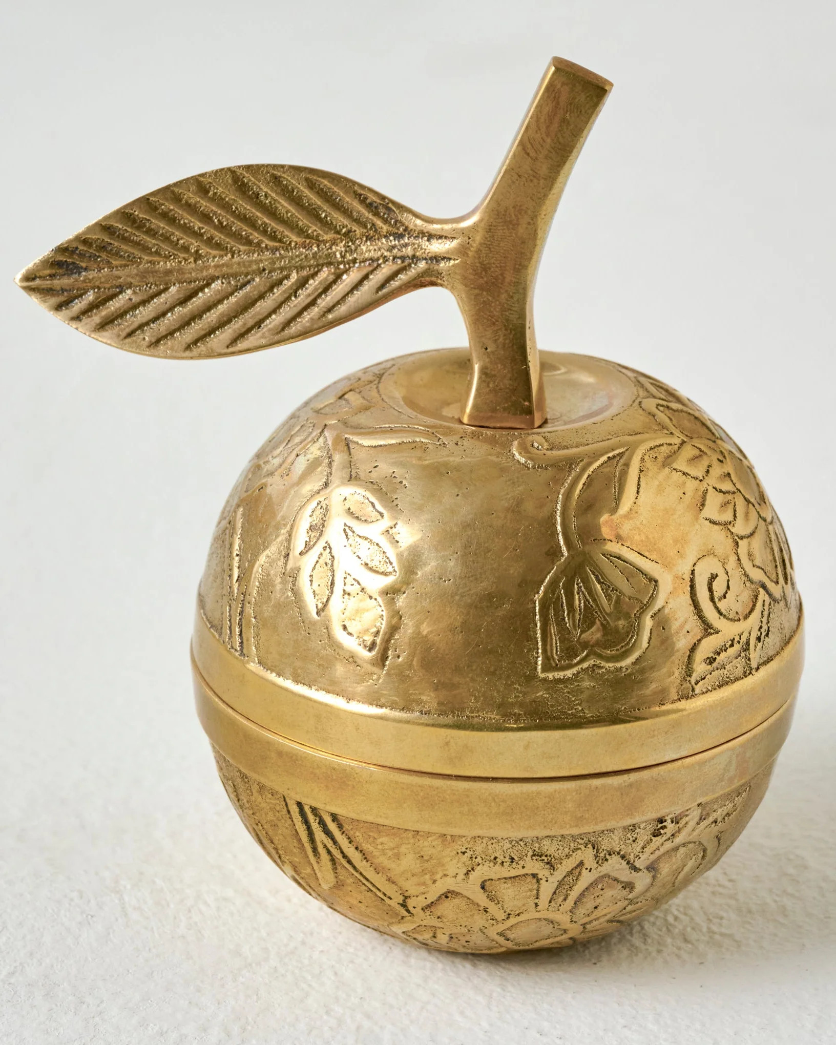 Antique Inspired Brass Apple Box | Magnolia