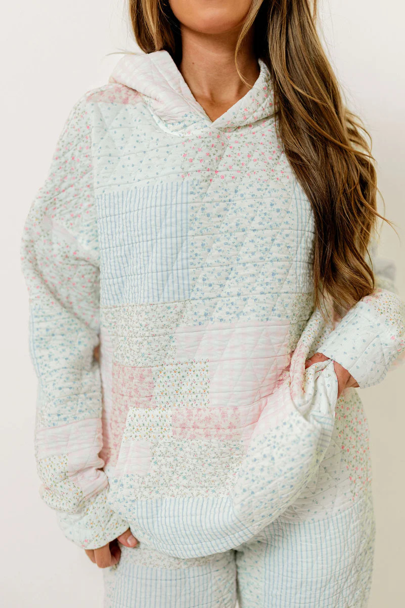 Dorothy Quilted Hoodie in Pastel | Worth Collective