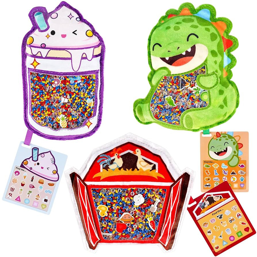Joyreal Hide and Seek Busy Bag- 3 Pack Seek and Find Hidden Object Game, Sensory Hidden Object Se... | Amazon (US)