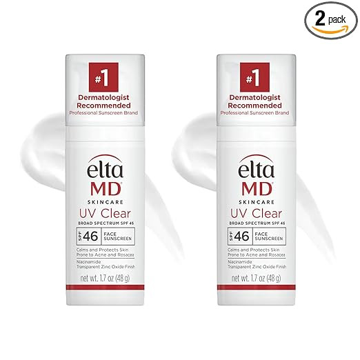 EltaMD UV Clear Face Sunscreen SPF 46, Oil-Free Sunscreen with Zinc Oxide, Dermatologist Recommen... | Amazon (US)