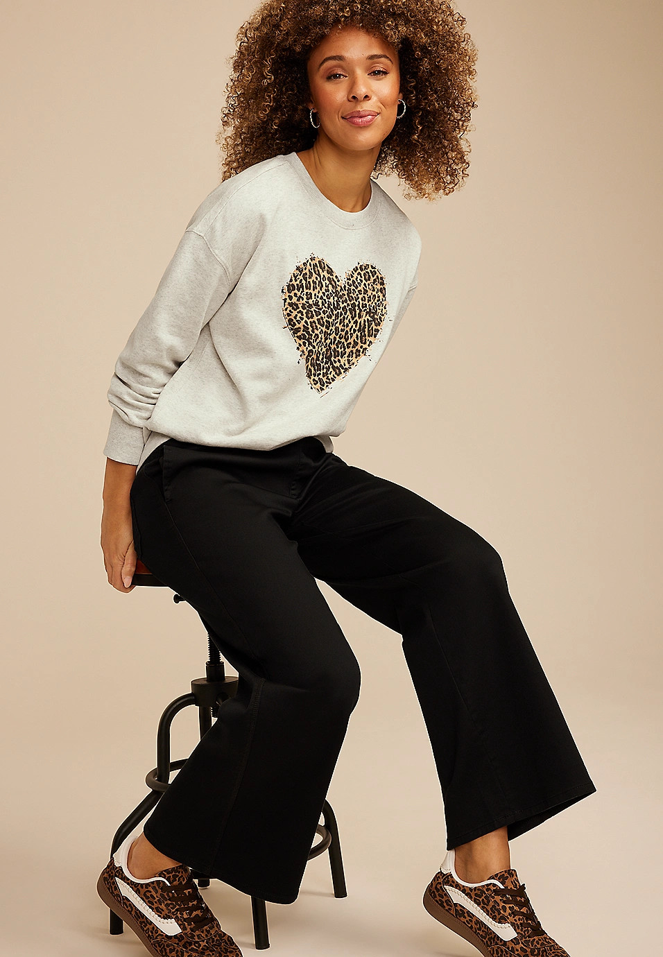 Animal Heart Relaxed Fit Sweatshirt | Maurices