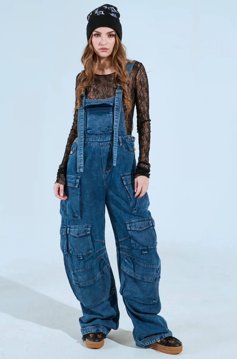 ALWAYS ON YOUR MIND DENIM JUMPSUIT IN BLUE | AKIRA