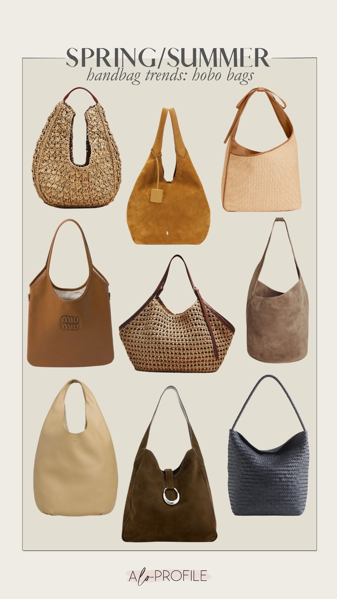 Handbags Trending for Spring + Summer // summer accessories, summer bag, summer handbag, summer accessory trends, hobo bag, spring bag, spring bag trends, accessories