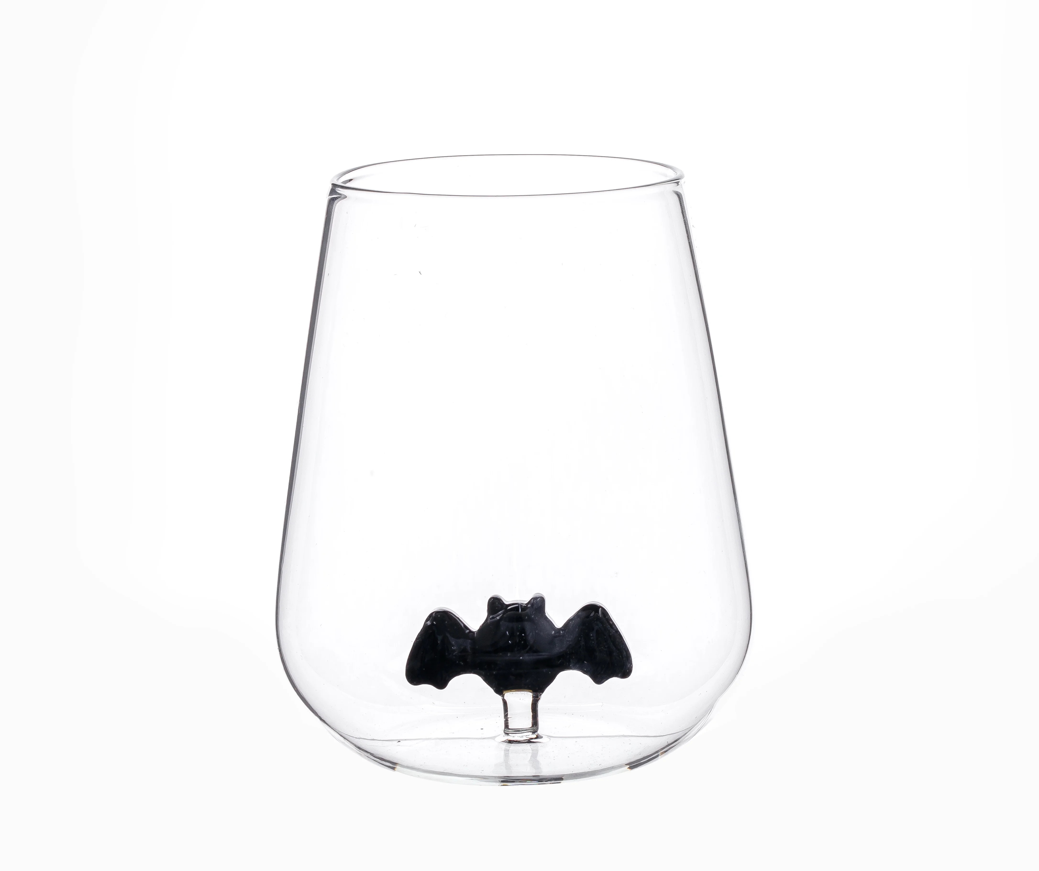 Way to Celebrate Halloween Stemless Wine Glass with Bat | Walmart (US)