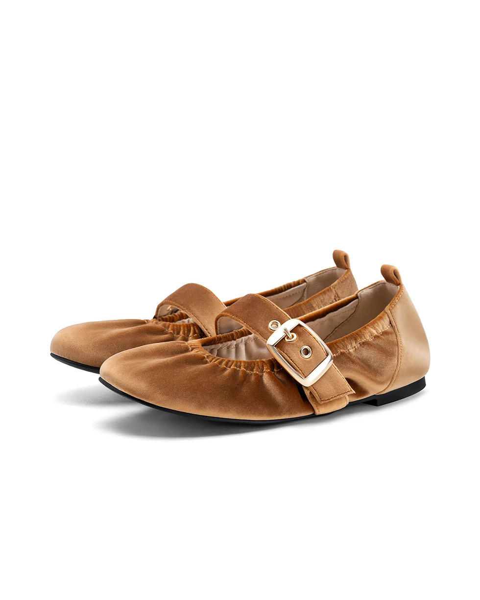 Muse | Round Toe Mary Jane Flats | Fitory Footwear US