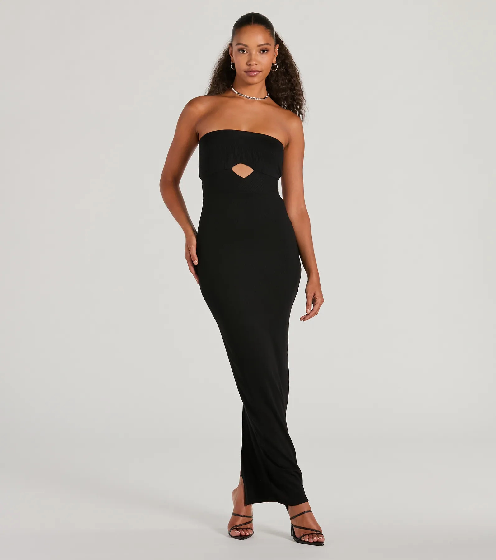 Never A Dull Moment Strapless Cutout Maxi Dress | Windsor Stores